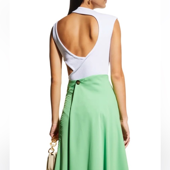 NWT A.W.A.K.E. Mode ribbed-knit bodysuit top with cut-outs Size XL - Picture 4 of 9